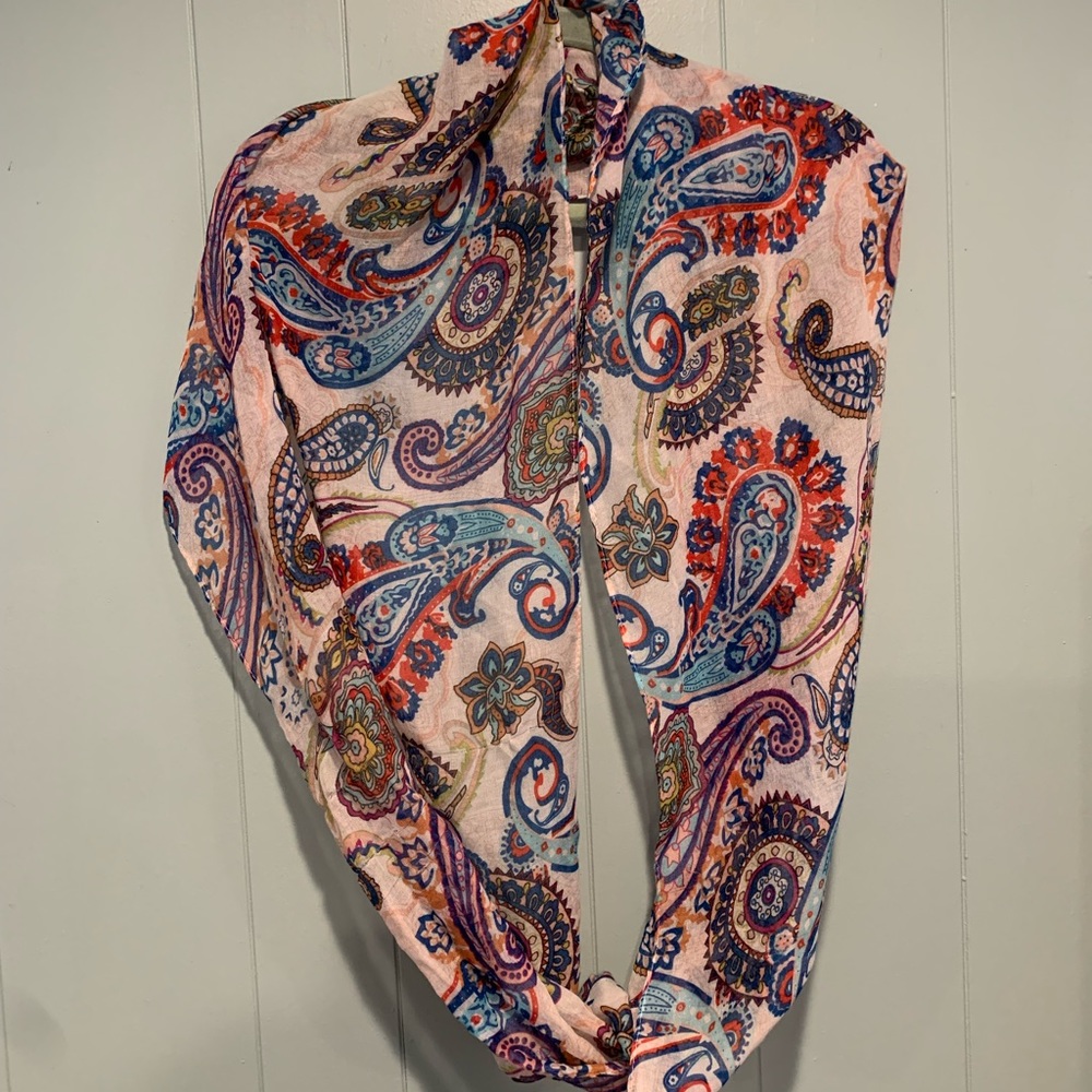 Multi Color Paisley Print Scarf